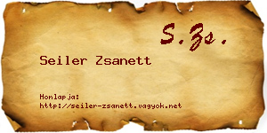 Seiler Zsanett névjegykártya