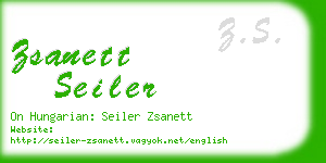 zsanett seiler business card